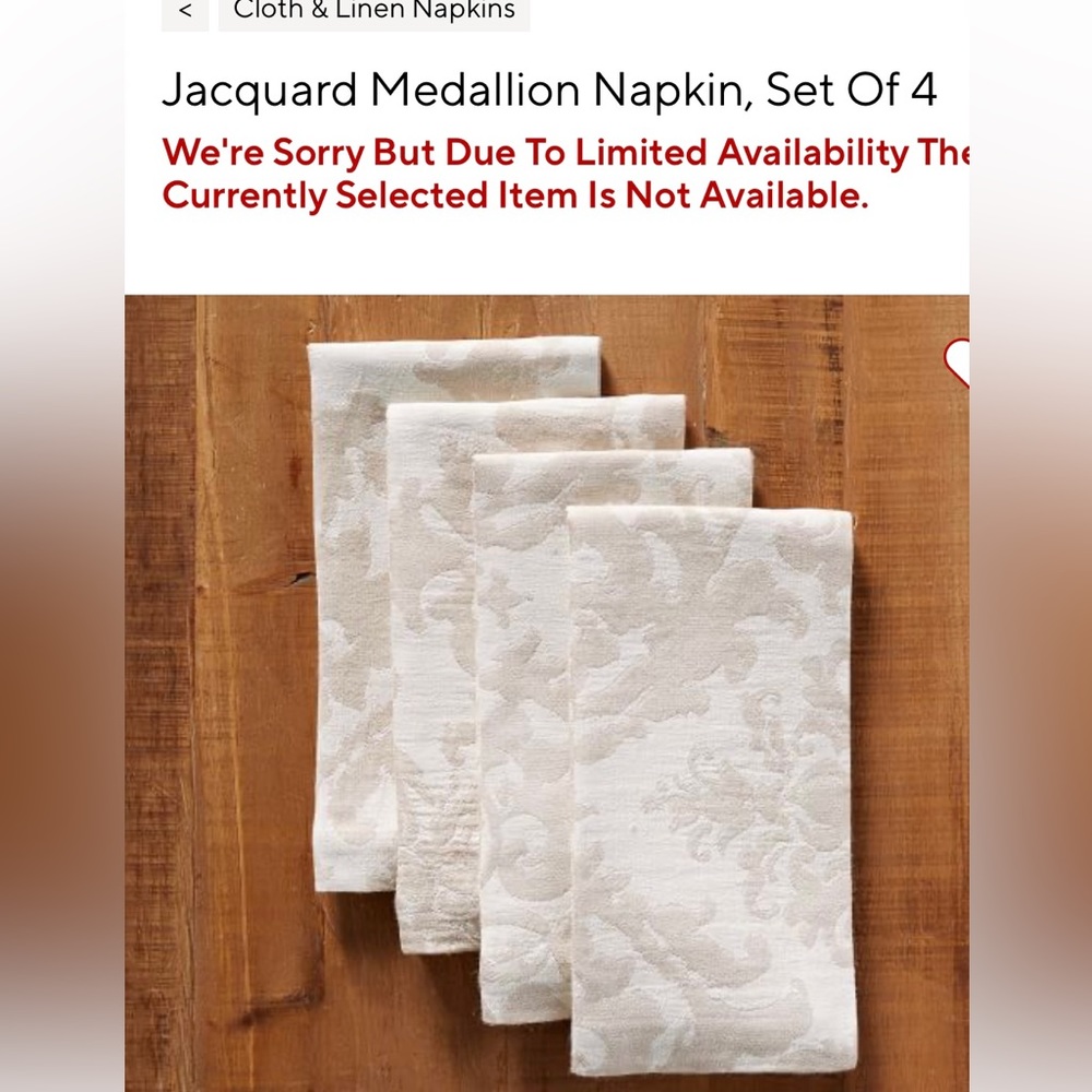 Pottery barn (1)  jacquard medallion table runner and ( 16) matching napkins new - Picture 2 of 4